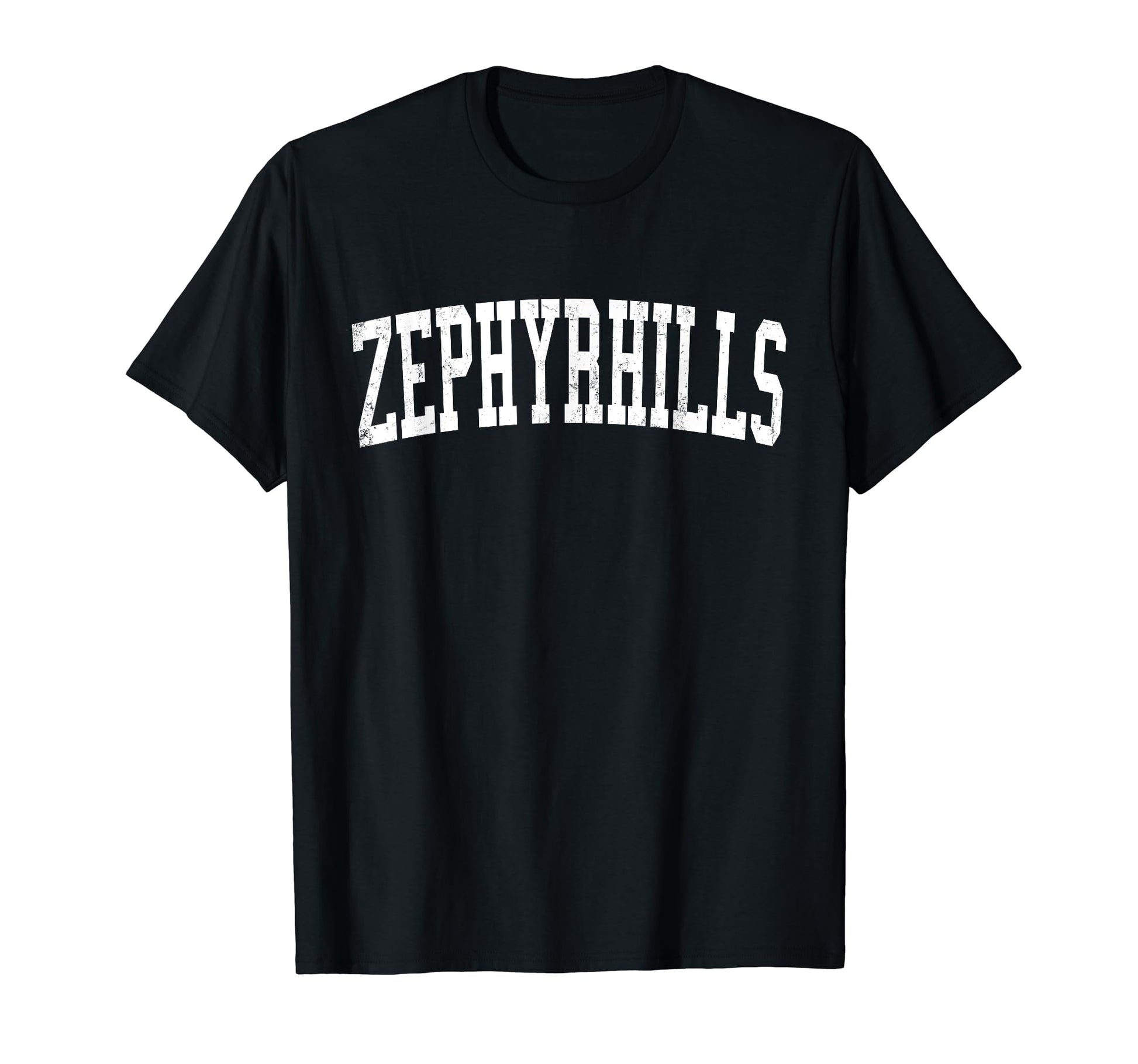 Zephyrhills Fl Distressed White Varsity T-Shirt - Graphic Print Men Women - T-Shirt, Sweatshirt, Hoodie