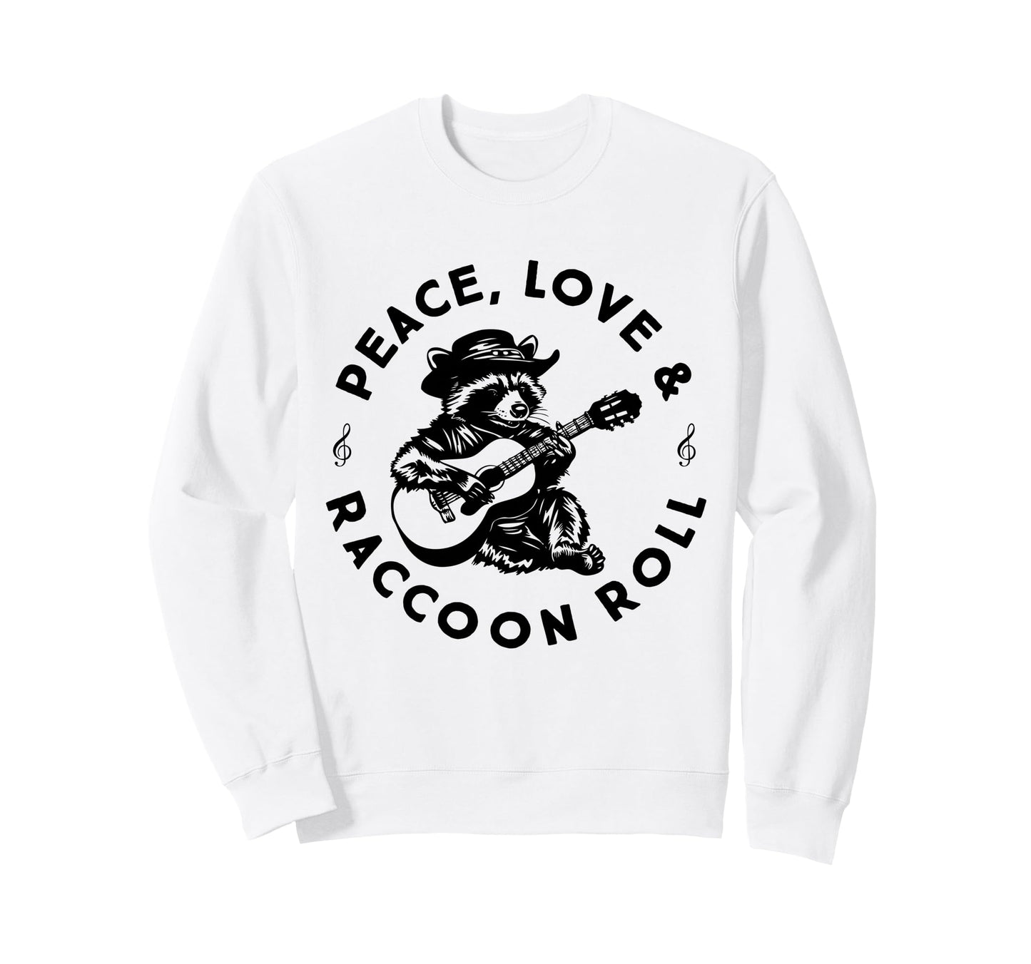 Raccoon Rock And Roll Music Sweatshirt - Fun Novelty Design for Adults - T-Shirt, Sweatshirt, Hoodie