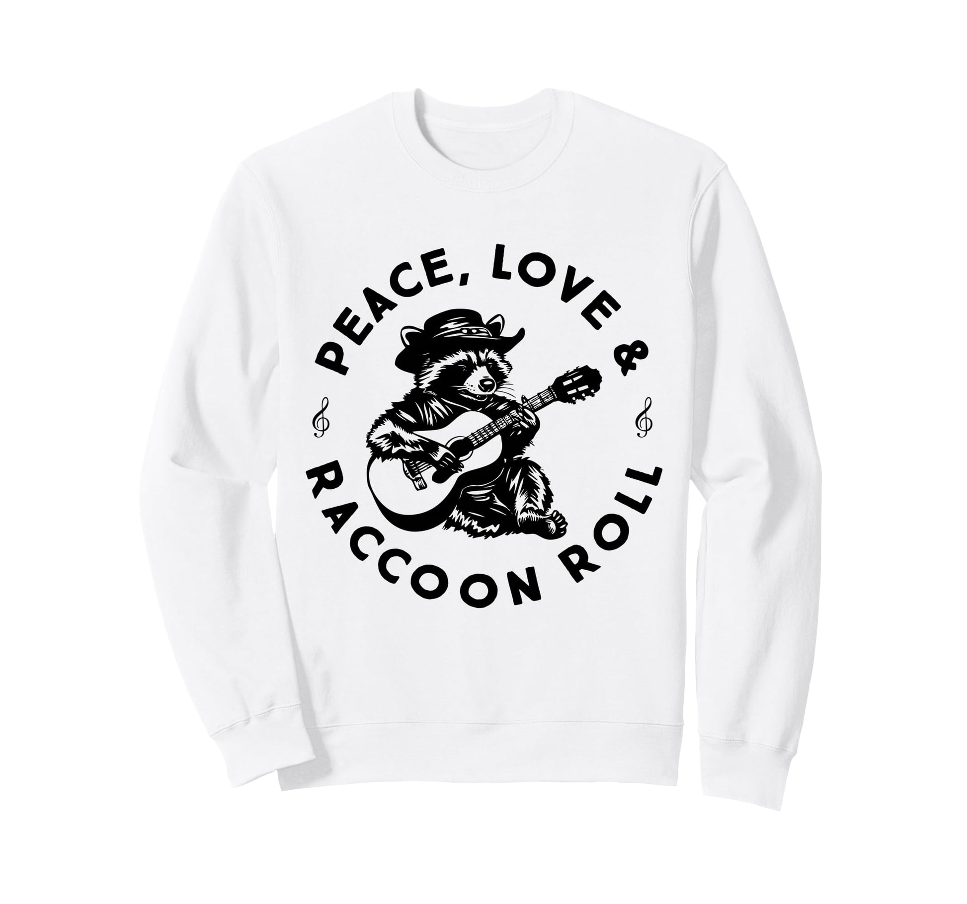 Raccoon Rock And Roll Music Sweatshirt - Fun Novelty Design for Adults - T-Shirt, Sweatshirt, Hoodie