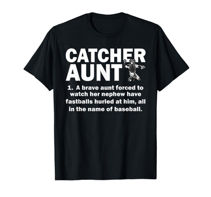 Baseball Catcher Aunt Baseball Catcher T-Shirt - Custom Art Print Unisex - T-Shirt, Sweatshirt, Hoodie