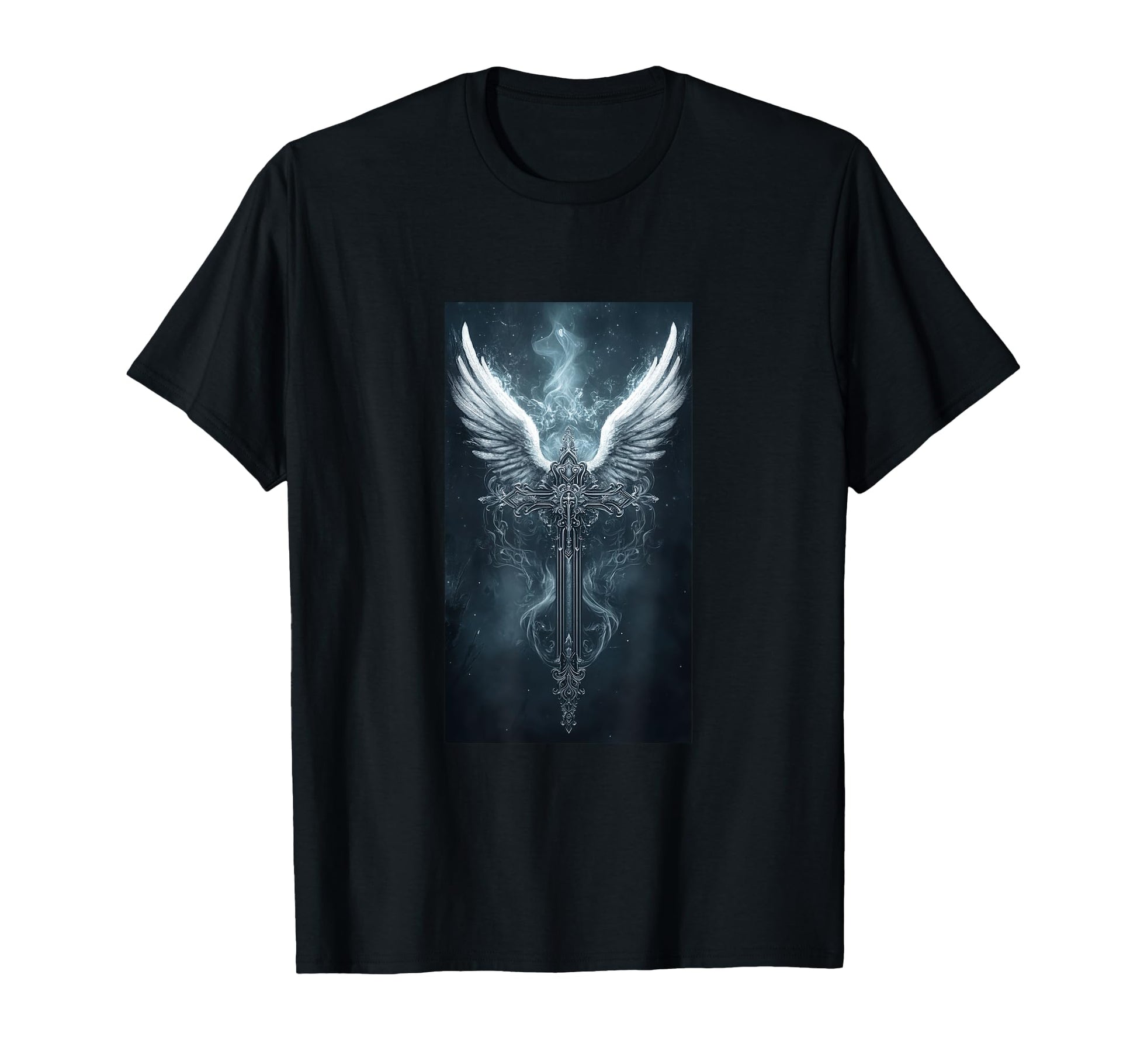 Gothic Cross Grunge Aesthetic Y2K T-Shirt - Minimalist Print for Adults - T-Shirt, Sweatshirt, Hoodie