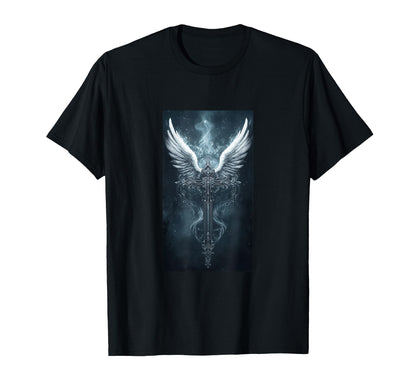 Gothic Cross Grunge Aesthetic Y2K T-Shirt - Minimalist Print for Adults - T-Shirt, Sweatshirt, Hoodie
