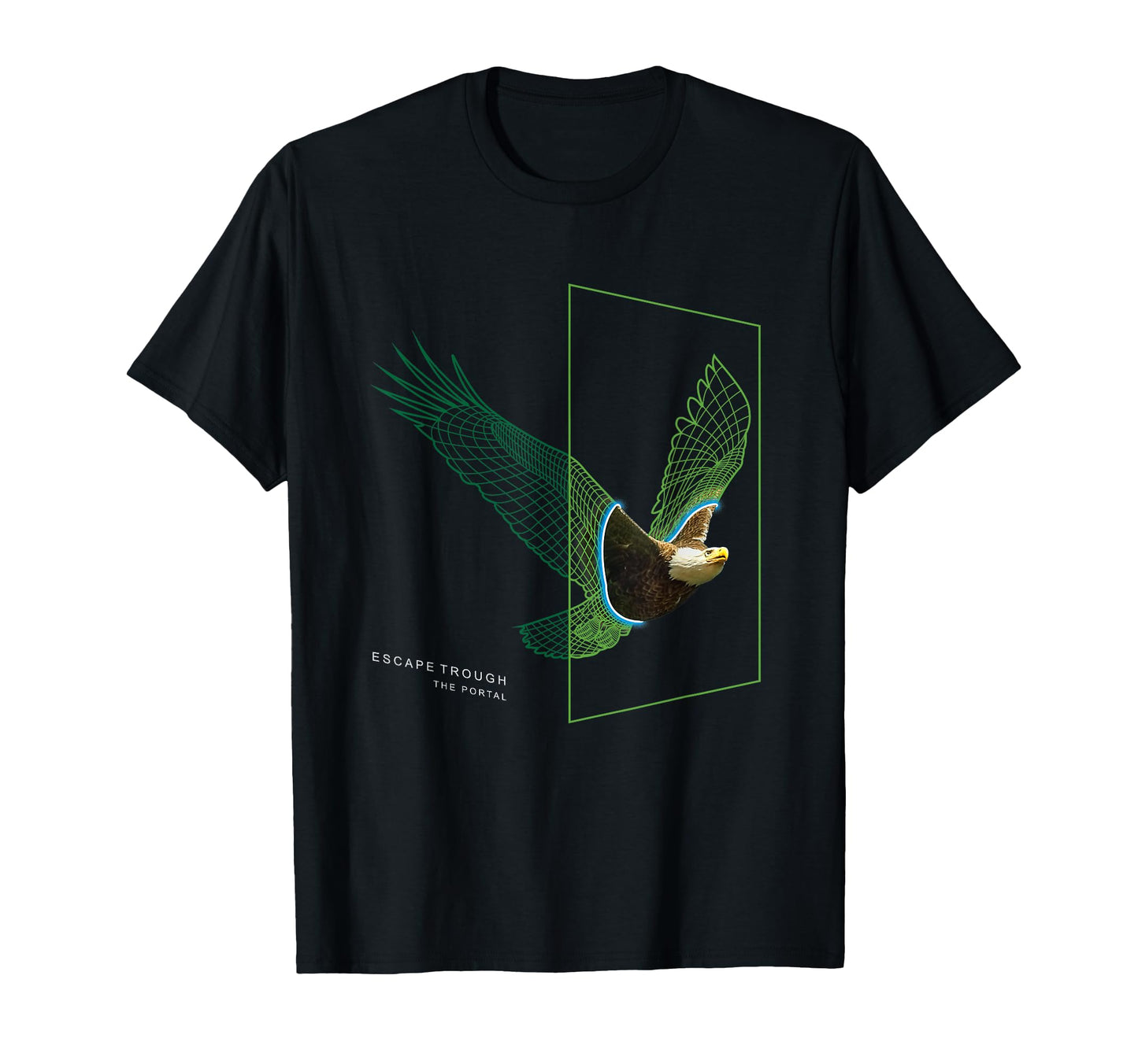 Escape Through Portal Vaporwave T-Shirt - Fun Novelty Design for Adults - T-Shirt, Sweatshirt, Hoodie
