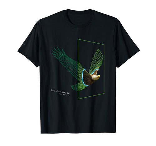 Escape Through Portal Vaporwave T-Shirt - Fun Novelty Design for Adults - T-Shirt, Sweatshirt, Hoodie