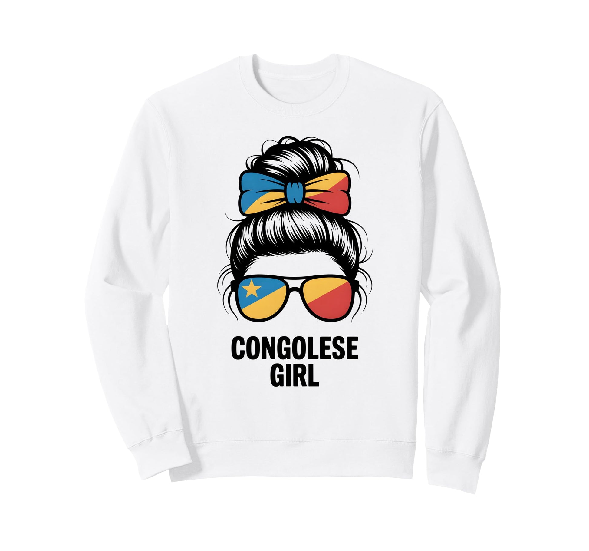Congolese Dr Congo National Flag Sweatshirt - Aesthetic Graphic for Adults - T-Shirt, Sweatshirt, Hoodie