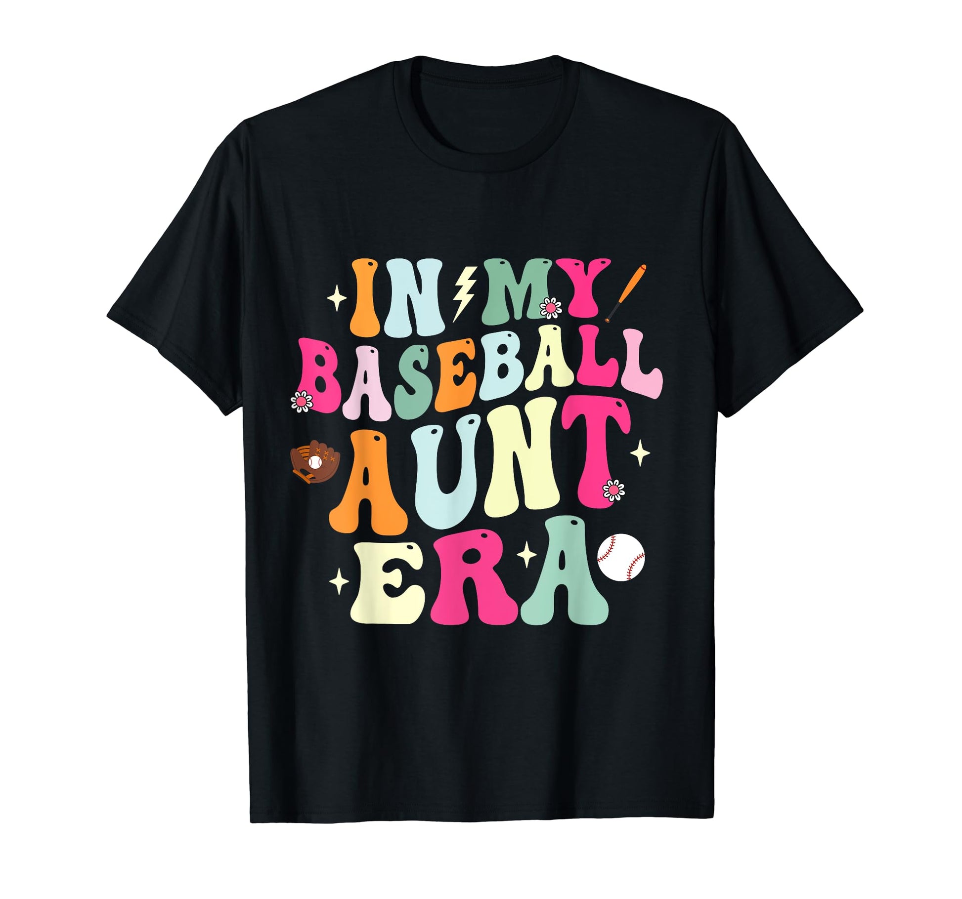 Groovy My Baseball Aunt Era Matching T-Shirt - Custom Art Print for Adults - T-Shirt, Sweatshirt, Hoodie