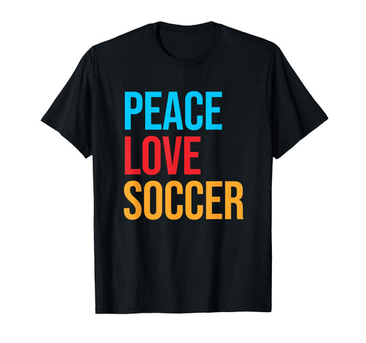 Football Peace Love Soccer T-Shirt - Minimalist Print for Adults - T-Shirt, Sweatshirt, Hoodie
