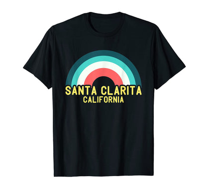 Santa Clarita California Rainbow T-Shirt - Graphic Print Unisex - T-Shirt, Sweatshirt, Hoodie