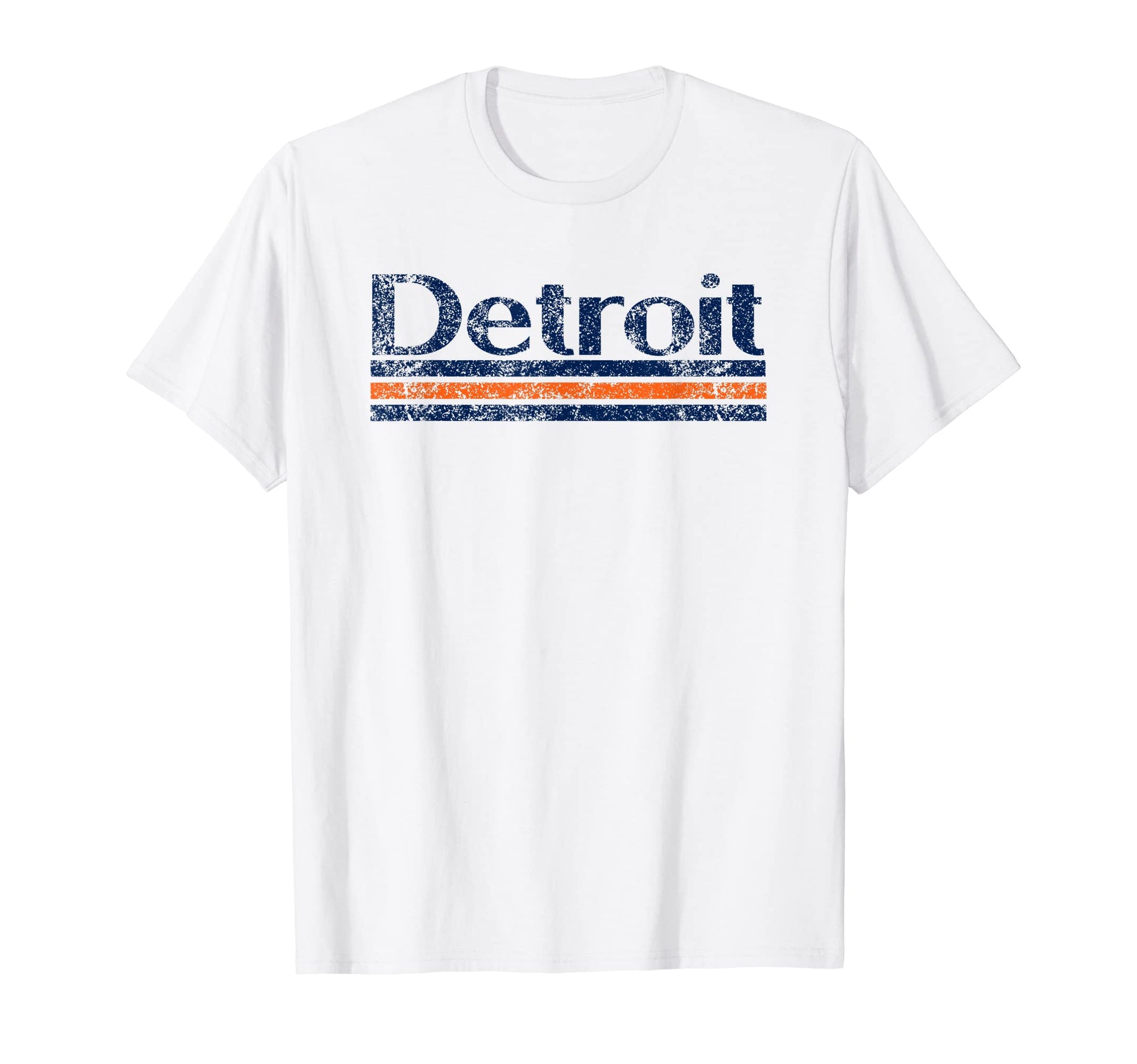 Detroit Michigan Weathered Stripe Throwback T-Shirt - Graphic Print Unisex - T-Shirt, Sweatshirt, Hoodie