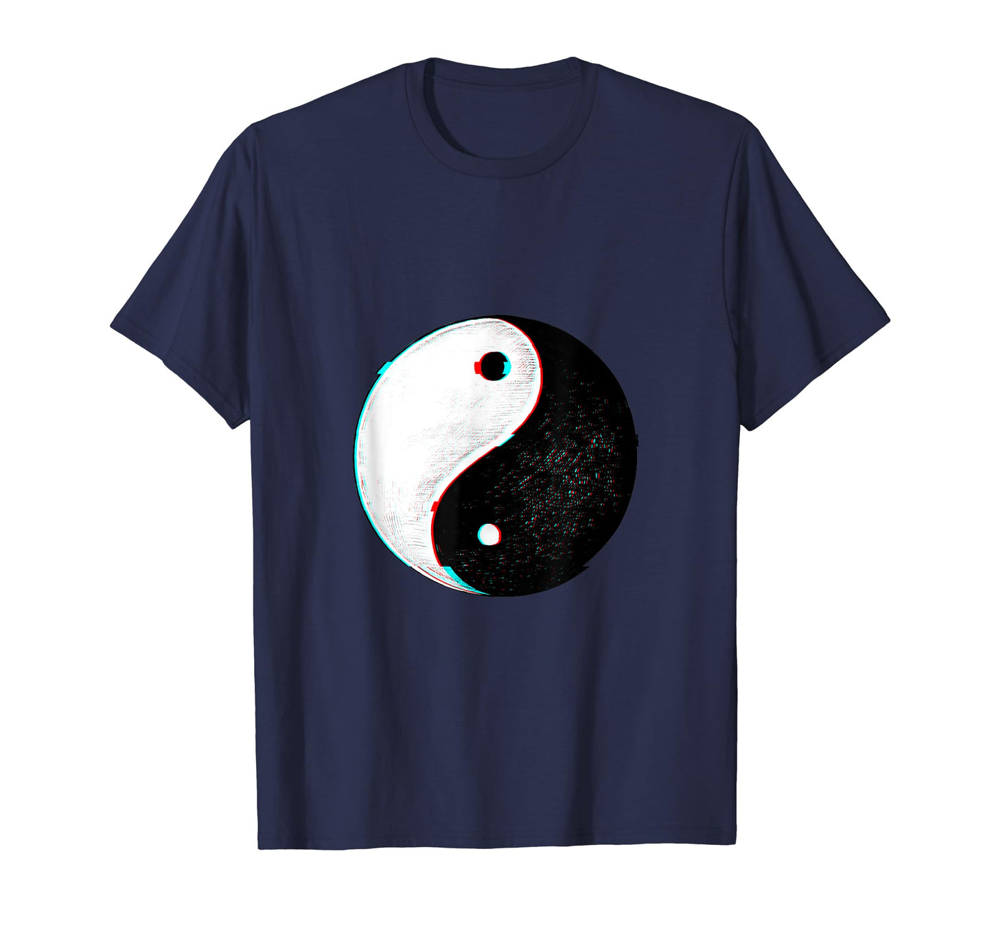 Yin Yang Symbol Japanese Glitch T-Shirt - Casual Everyday Wear for Adults - T-Shirt, Sweatshirt, Hoodie