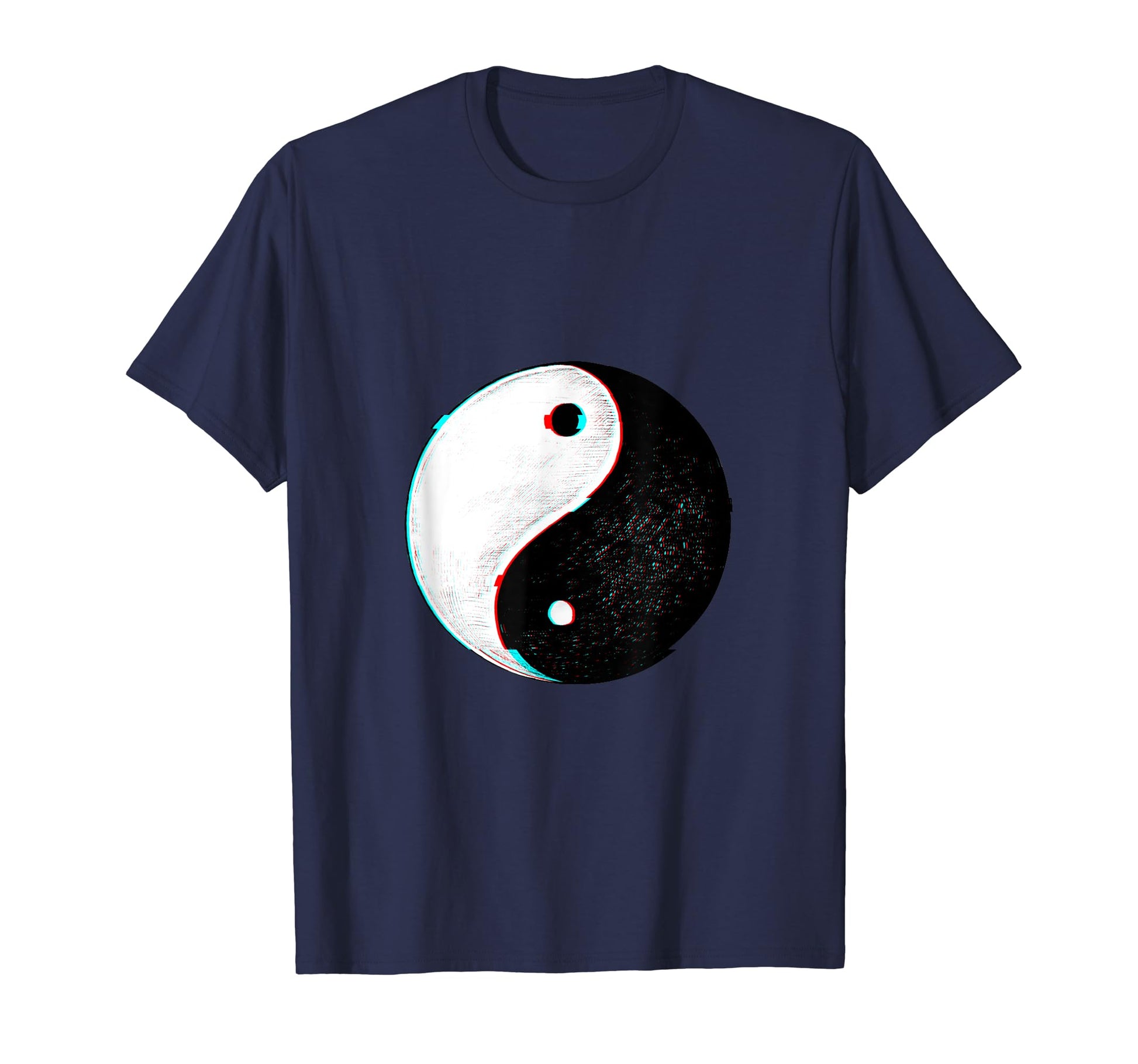 Yin Yang Symbol Japanese Glitch T-Shirt - Casual Everyday Wear for Adults - T-Shirt, Sweatshirt, Hoodie