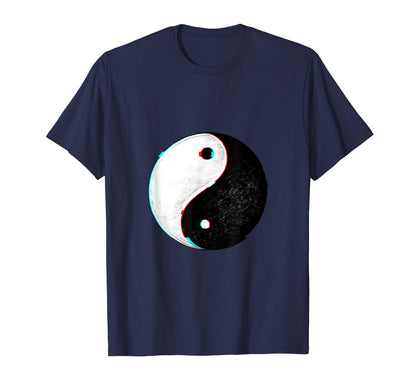 Yin Yang Symbol Japanese Glitch T-Shirt - Casual Everyday Wear for Adults - T-Shirt, Sweatshirt, Hoodie