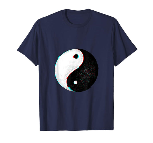 Yin Yang Symbol Japanese Glitch T-Shirt - Casual Everyday Wear for Adults - T-Shirt, Sweatshirt, Hoodie