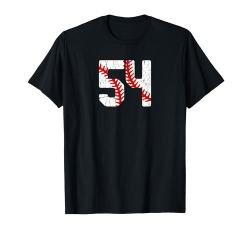 Baseball Player Jersey Number 54 54 T-Shirt - Aesthetic Graphic for Adults - T-Shirt, Sweatshirt, Hoodie