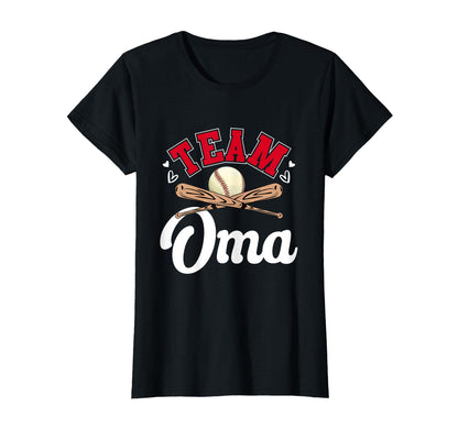 Team Oma Mothers Day Baseball Softball T-Shirt - Trendy Graphic Men Women - T-Shirt, Sweatshirt, Hoodie