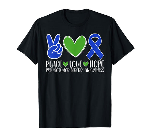 Pseudotumor Cerebri Awareness Peace T-Shirt - Unique Graphic for Adults - T-Shirt, Sweatshirt, Hoodie