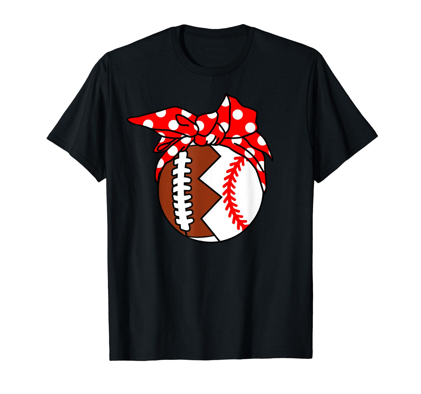 Football Baseball Player Mom Funny Ball Mom T-Shirt - Graphic Print Unisex - T-Shirt, Sweatshirt, Hoodie