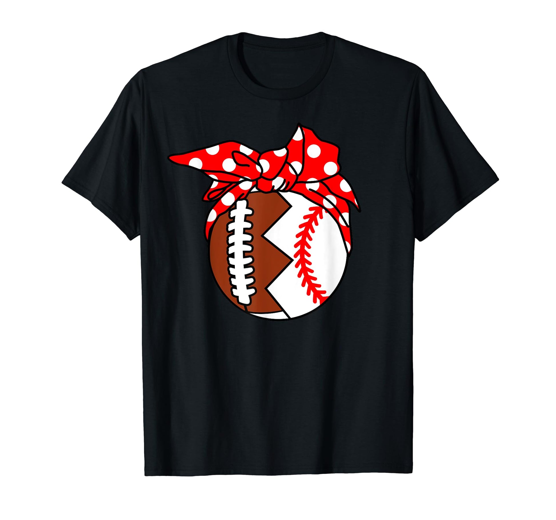 Football Baseball Player Mom Funny Ball Mom T-Shirt - Graphic Print Unisex - T-Shirt, Sweatshirt, Hoodie