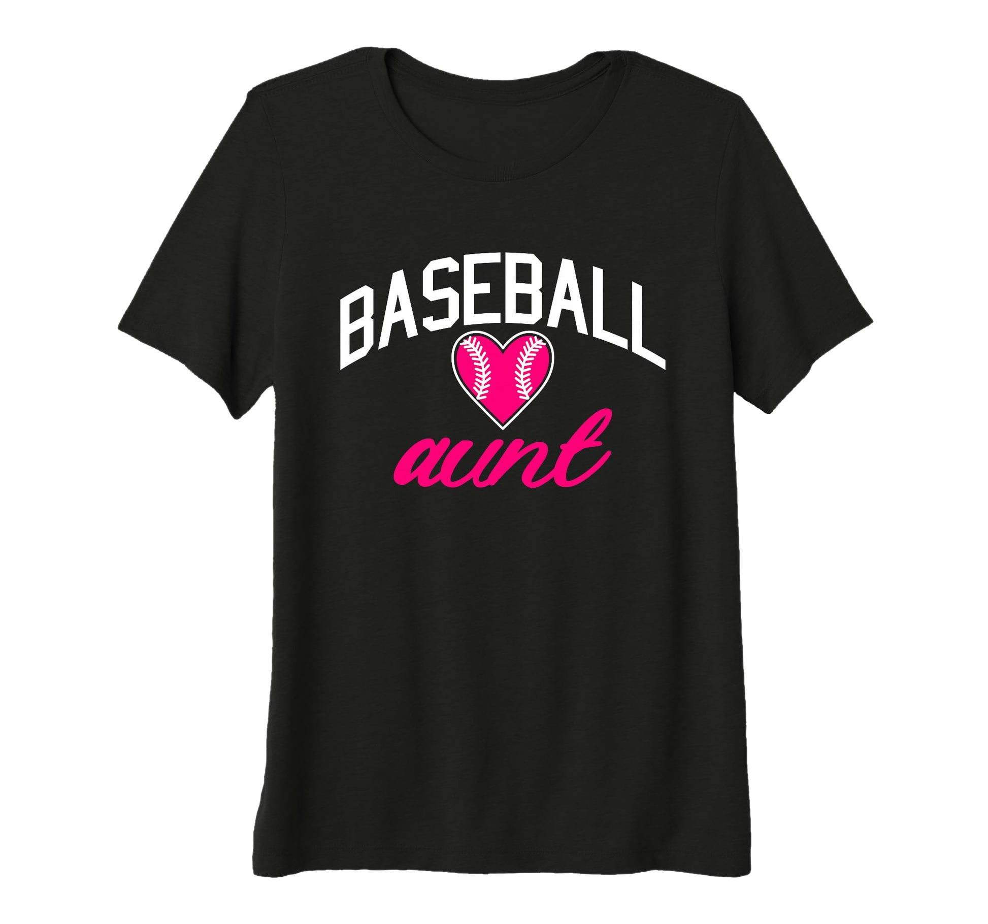 Womens Baseball Heart Aunt Tri Blend T-Shirt - Trendy Graphic Men Women - T-Shirt, Sweatshirt, Hoodie