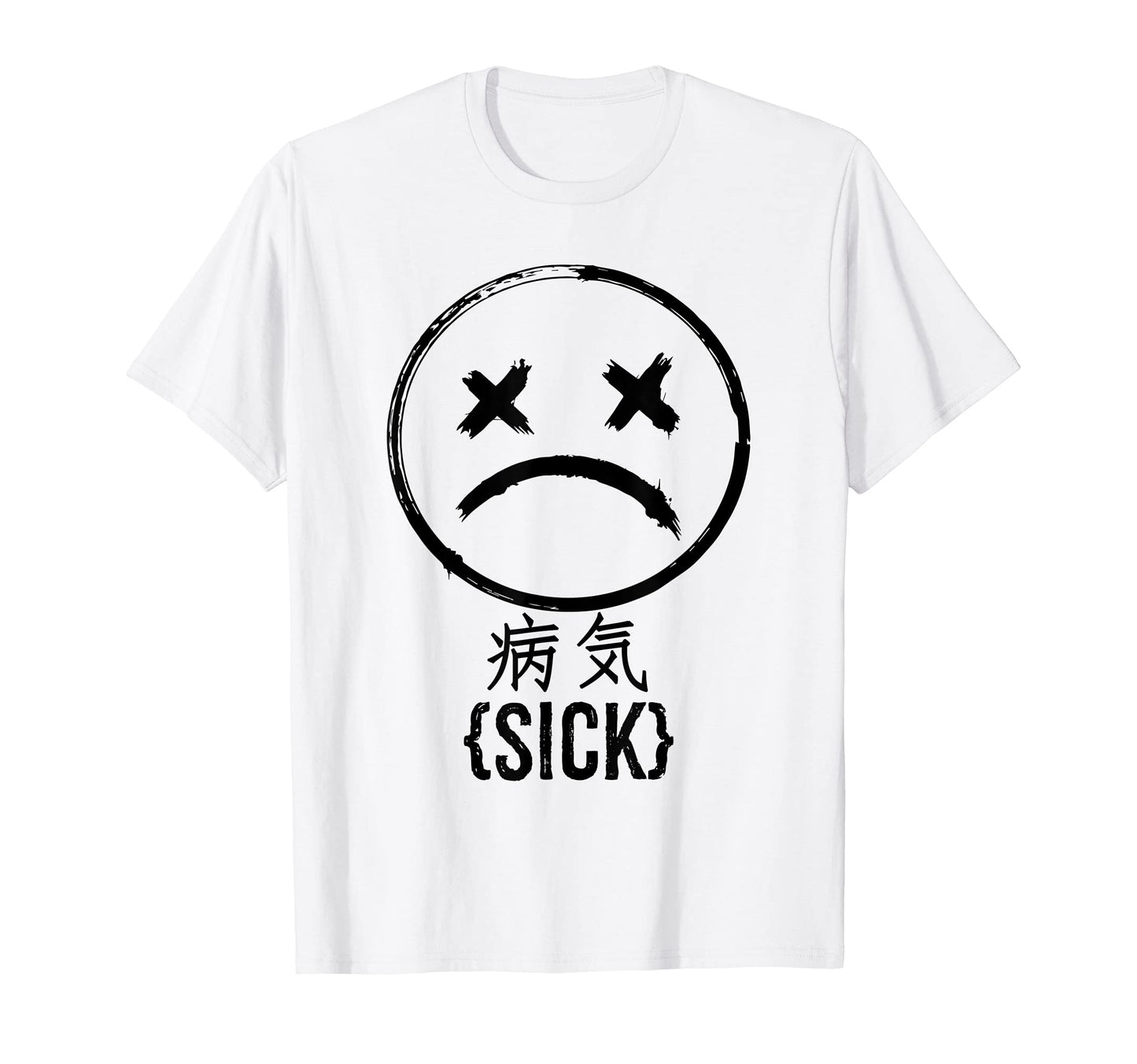 Punk Goth Sick Face Aesthetic Soft Grunge T-Shirt - Trendy Graphic Unisex - T-Shirt, Sweatshirt, Hoodie