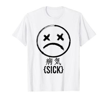 Punk Goth Sick Face Aesthetic Soft Grunge T-Shirt - Trendy Graphic Unisex - T-Shirt, Sweatshirt, Hoodie