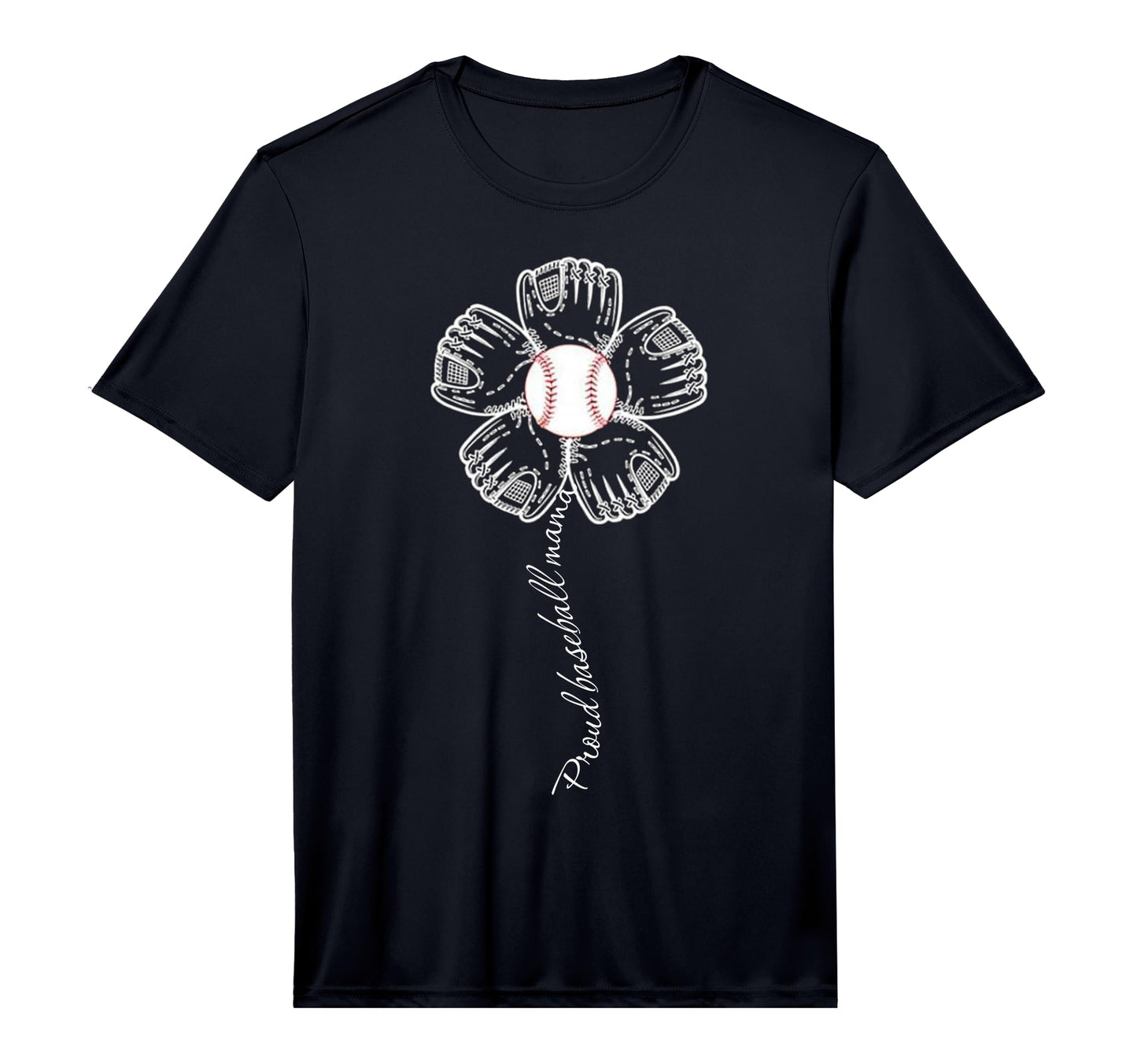 Mens Proud Baseball Mama Flower Mothers T-Shirt - Aesthetic Graphic Unisex - T-Shirt, Sweatshirt, Hoodie