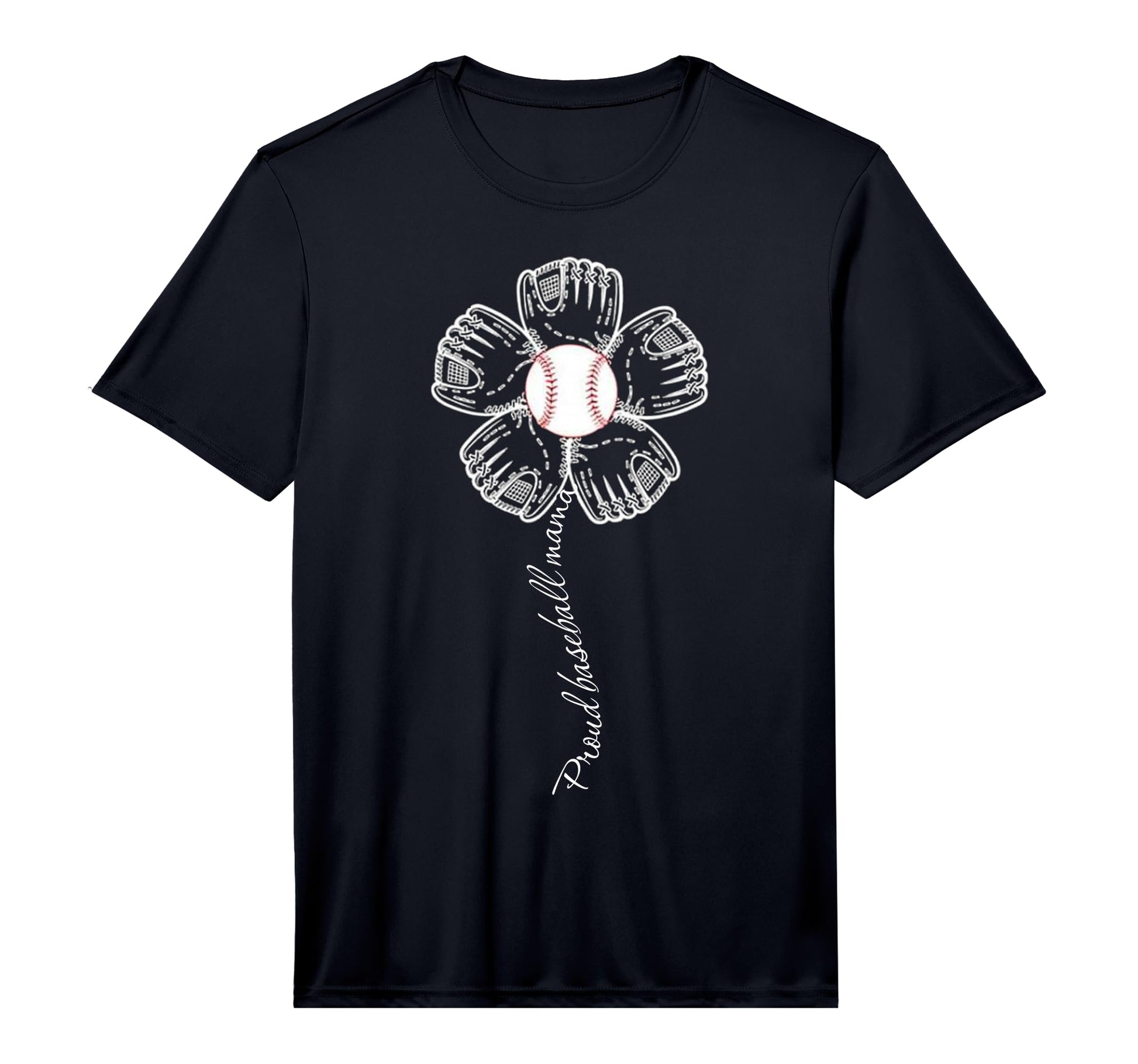 Mens Proud Baseball Mama Flower Mothers T-Shirt - Aesthetic Graphic Unisex - T-Shirt, Sweatshirt, Hoodie
