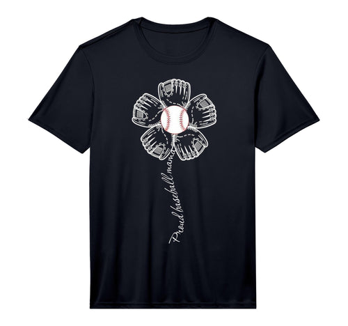 Mens Proud Baseball Mama Flower Mothers T-Shirt - Aesthetic Graphic Unisex - T-Shirt, Sweatshirt, Hoodie