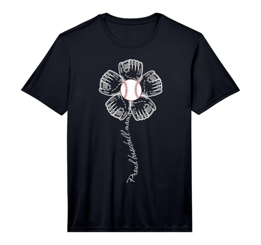 Mens Proud Baseball Mama Flower Mothers T-Shirt - Aesthetic Graphic Unisex - T-Shirt, Sweatshirt, Hoodie