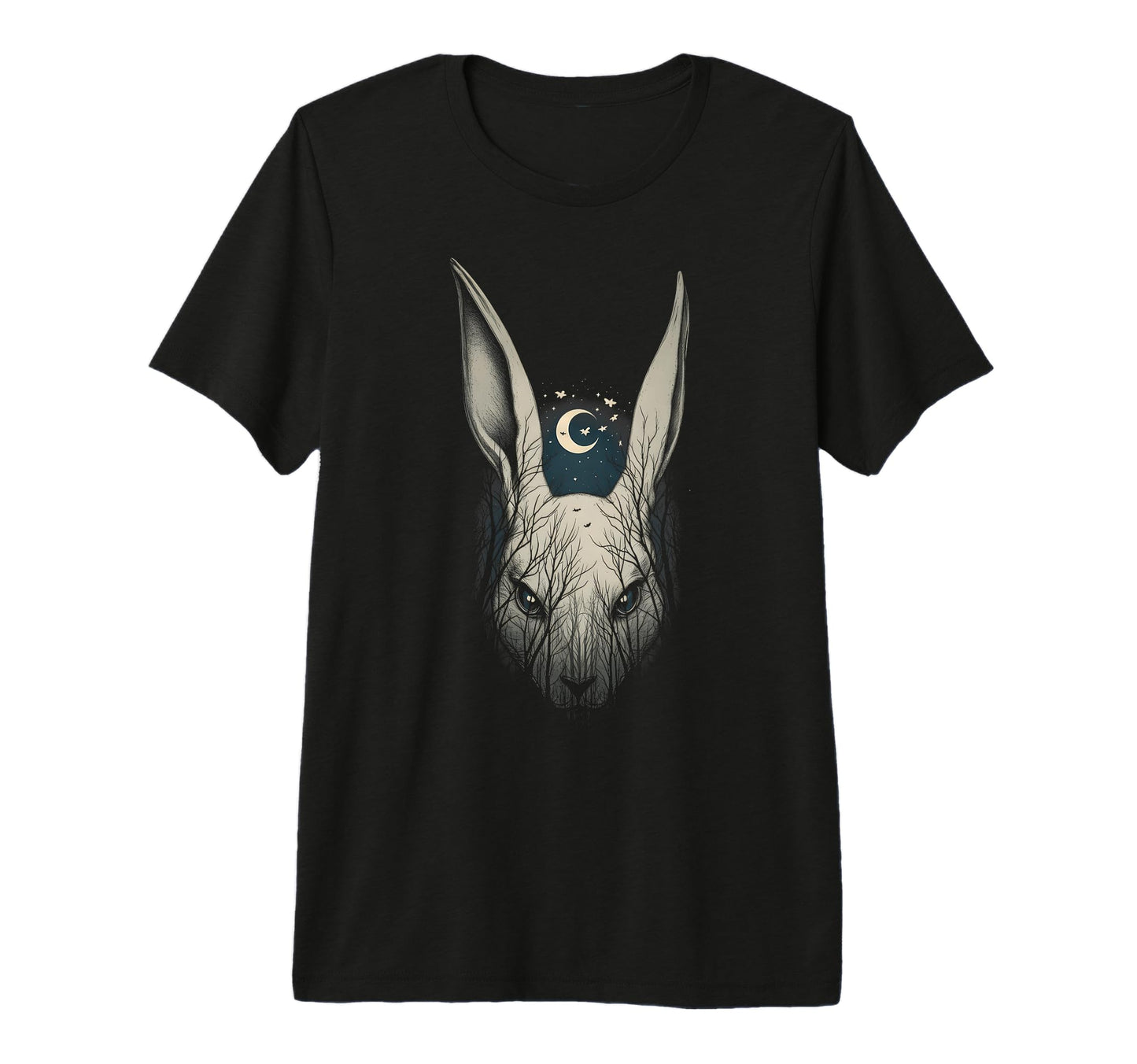 Creepy Bunny Rabbits Alt Goth Grunge Horror T-Shirt - Graphic Print Unisex - T-Shirt, Sweatshirt, Hoodie