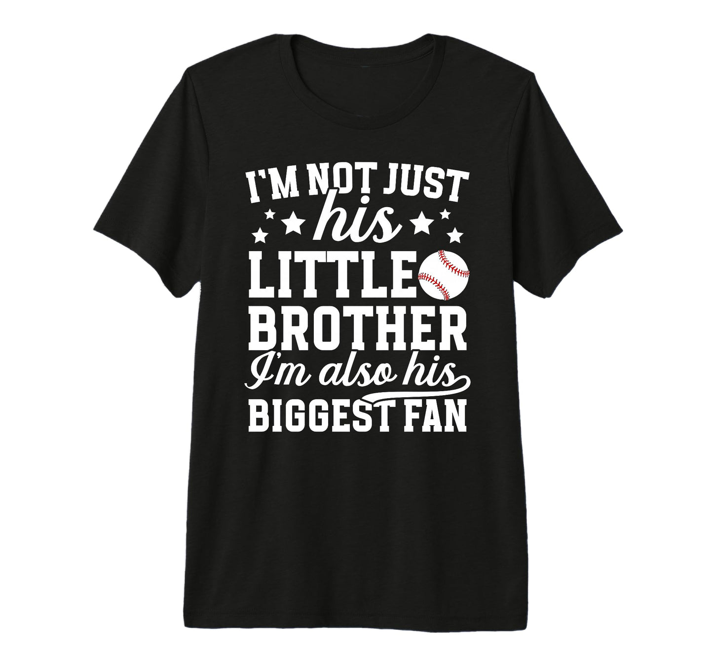 His Biggest Fan Baseball Brother T-Shirt - Minimalist Print Unisex - T-Shirt, Sweatshirt, Hoodie