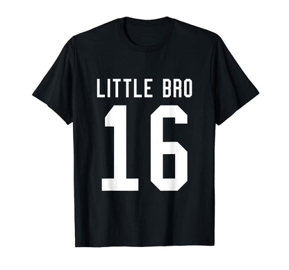 Number 16 Little Bro Biggest Fan T-Shirt - Aesthetic Graphic Unisex - T-Shirt, Sweatshirt, Hoodie