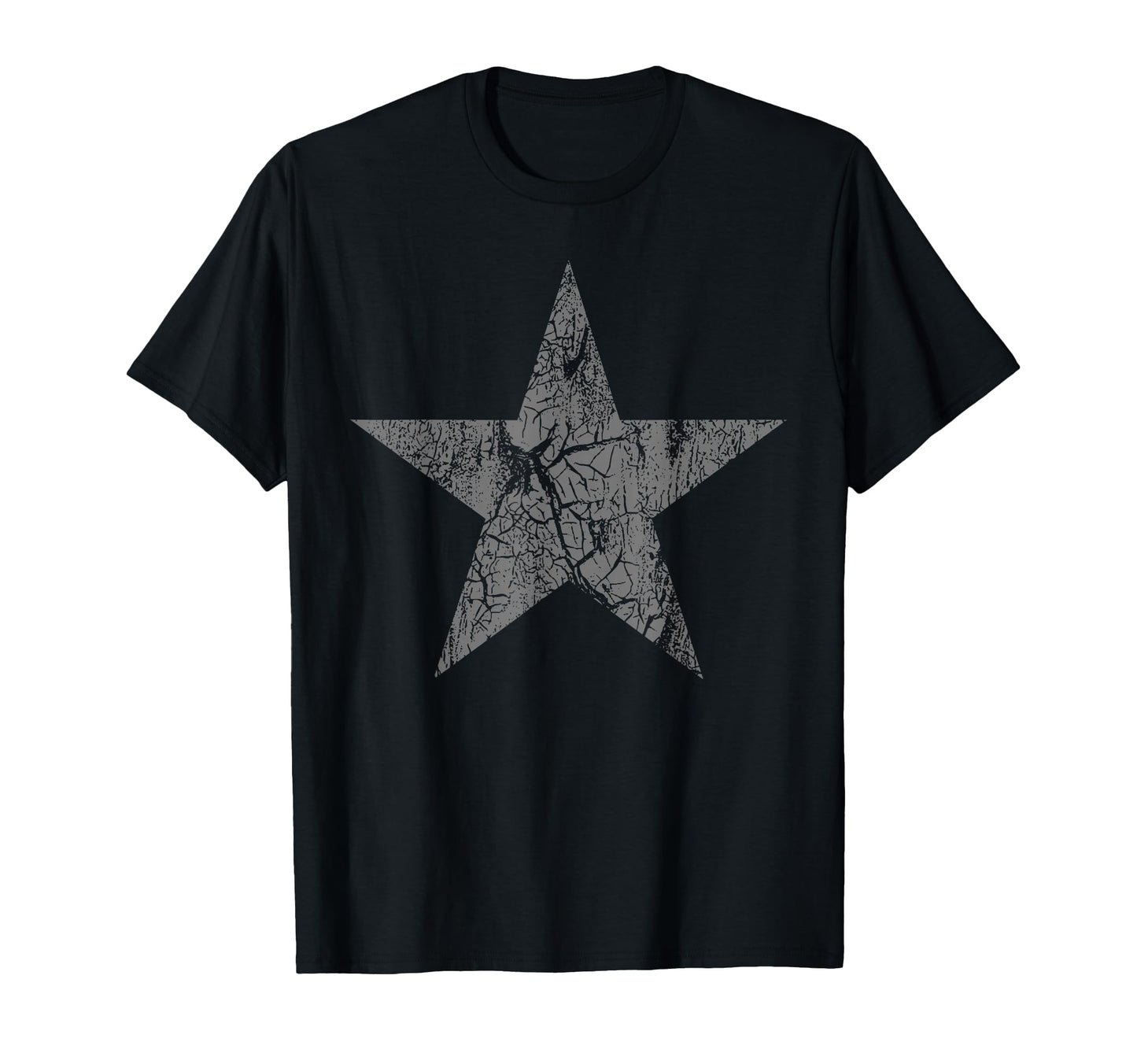 Distressed Gray Star Star Grunge T-Shirt - Unique Graphic for Adults - T-Shirt, Sweatshirt, Hoodie