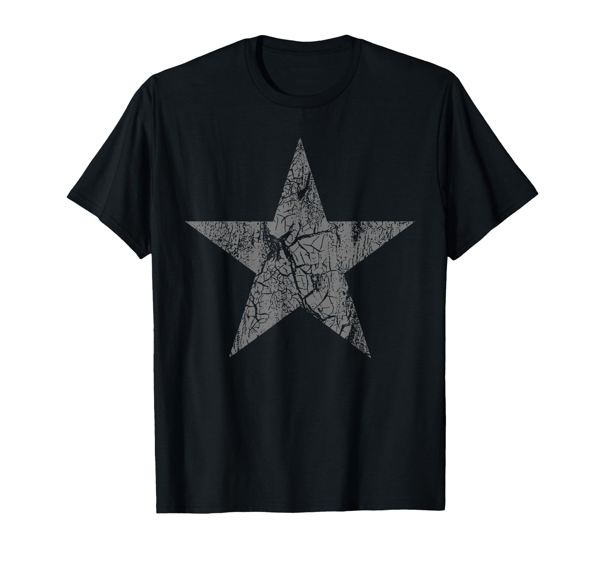 Distressed Gray Star Star Grunge T-Shirt - Unique Graphic for Adults - T-Shirt, Sweatshirt, Hoodie