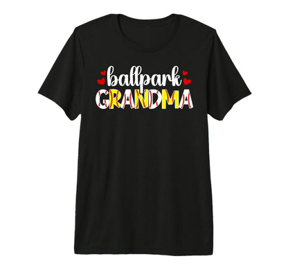Ballpark Grandma Baseball Softball T-Shirt - Aesthetic Graphic Unisex - T-Shirt, Sweatshirt, Hoodie