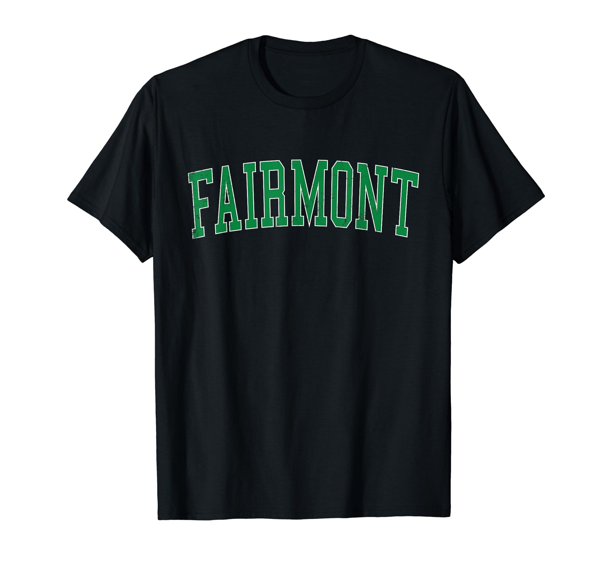 Fairmont Mn Distressed Green Varsity T-Shirt - Novelty Apparel Men Women - T-Shirt, Sweatshirt, Hoodie