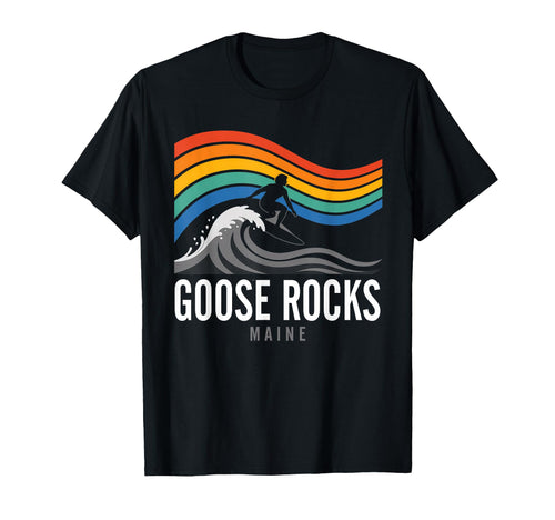 Goose Rocks Beach Maine Surfboarder T-Shirt - Fun Novelty Design Men Women - T-Shirt, Sweatshirt, Hoodie