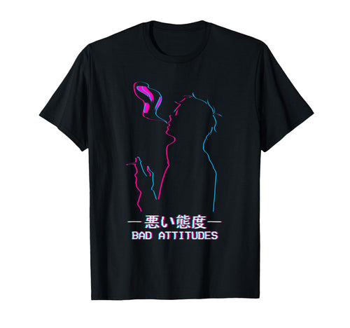 Bad Attitudes Sad Anime Soft Vaporwave T-Shirt - Graphic Print for Adults - T-Shirt, Sweatshirt, Hoodie