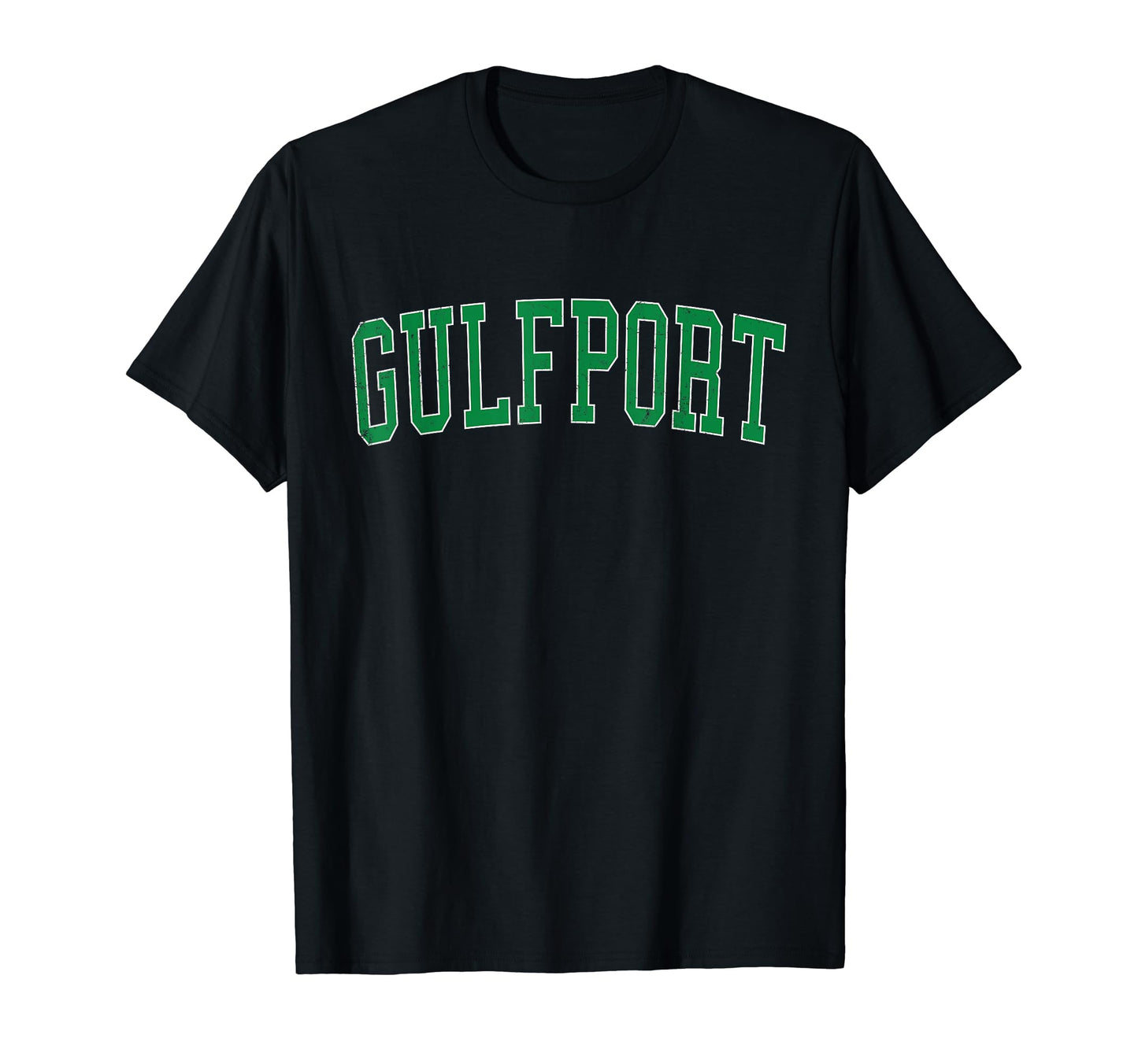 Gulfport Fl Distressed Green Varsity T-Shirt - Novelty Apparel Men Women - T-Shirt, Sweatshirt, Hoodie