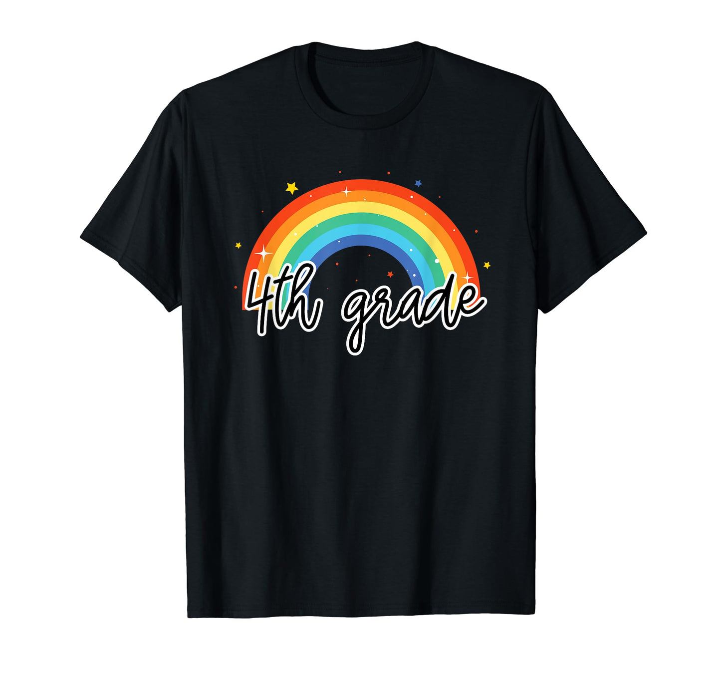 4Th Grade Rainbow Colorful Fourth Year T-Shirt - Custom Art Print Unisex - T-Shirt, Sweatshirt, Hoodie
