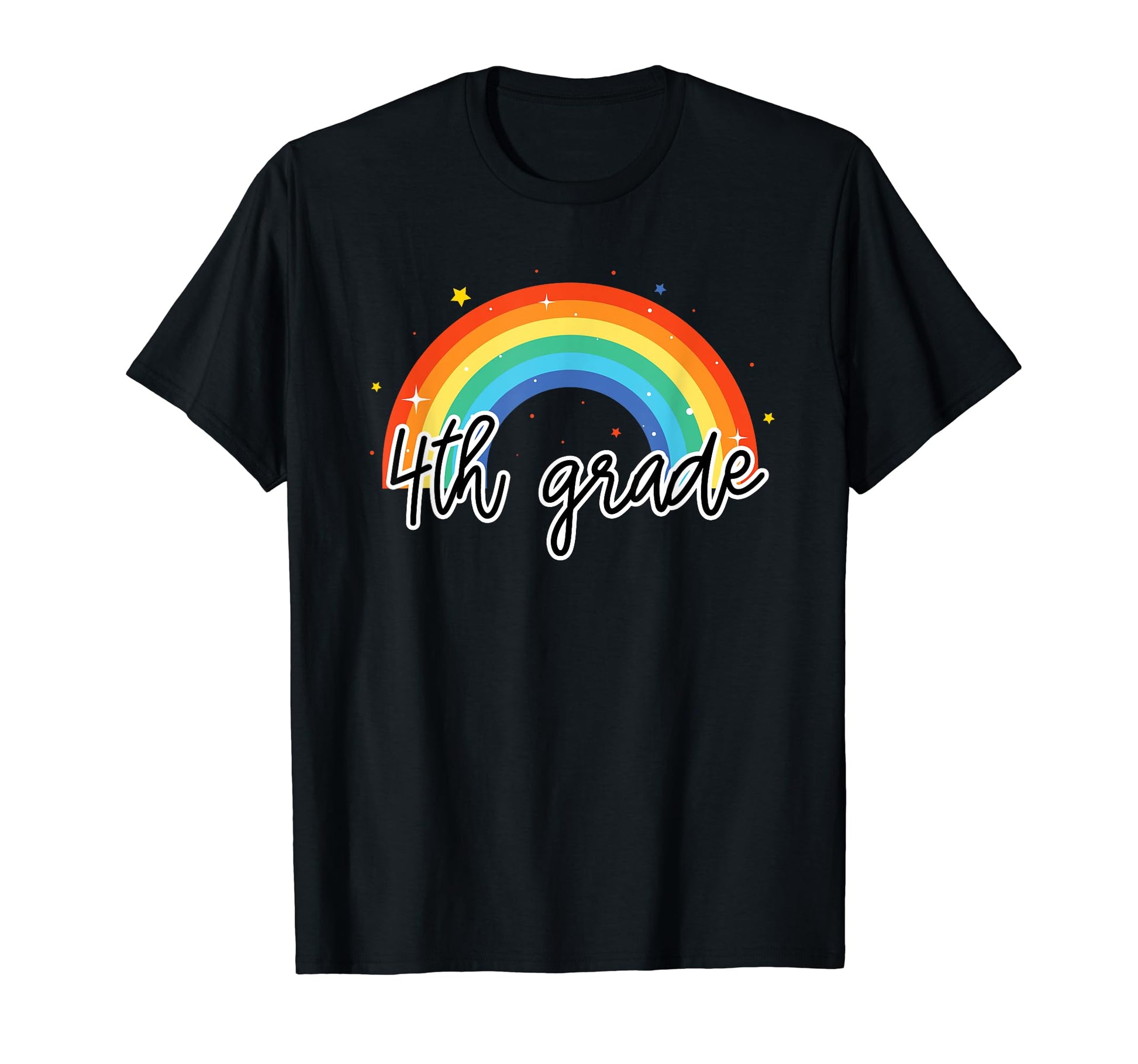 4Th Grade Rainbow Colorful Fourth Year T-Shirt - Custom Art Print Unisex - T-Shirt, Sweatshirt, Hoodie