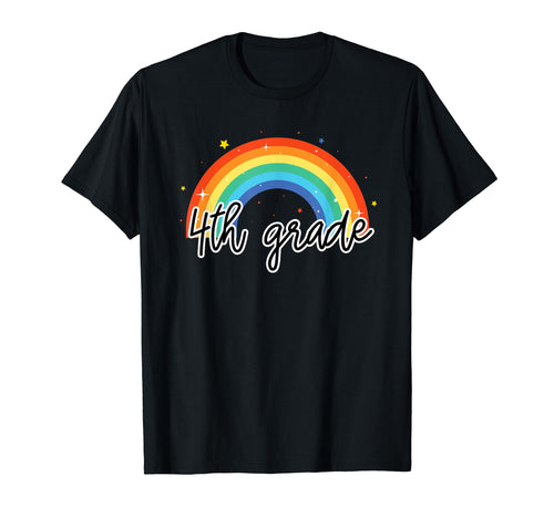 4Th Grade Rainbow Colorful Fourth Year T-Shirt - Custom Art Print Unisex - T-Shirt, Sweatshirt, Hoodie