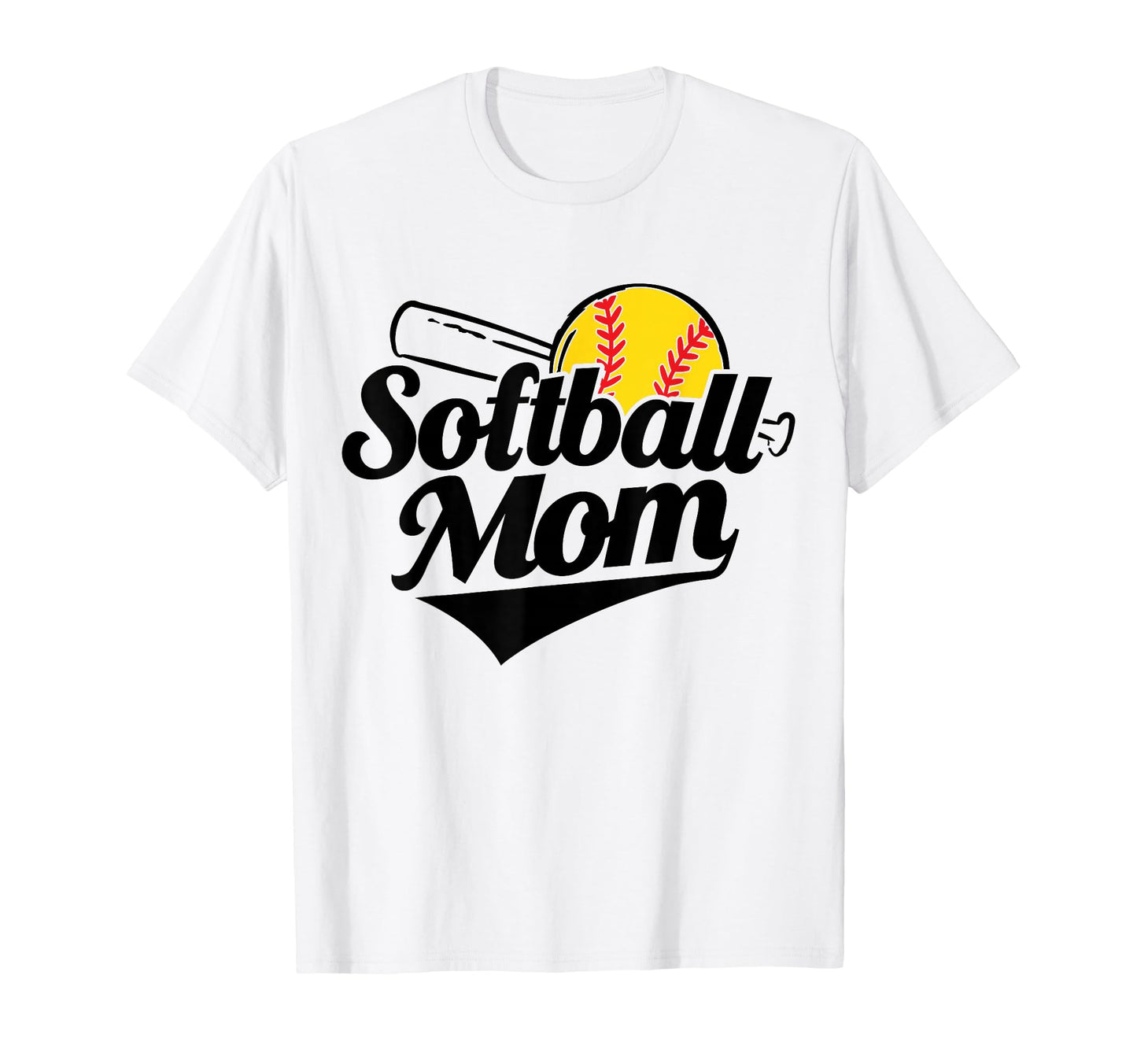 Softball Mom Player Team Mama T-Shirt - Fun Novelty Design for Adults - T-Shirt, Sweatshirt, Hoodie