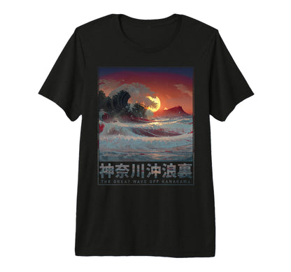Japanese Kanagawa Wave Aesthetic T-Shirt - Streetwear Style Unisex - T-Shirt, Sweatshirt, Hoodie