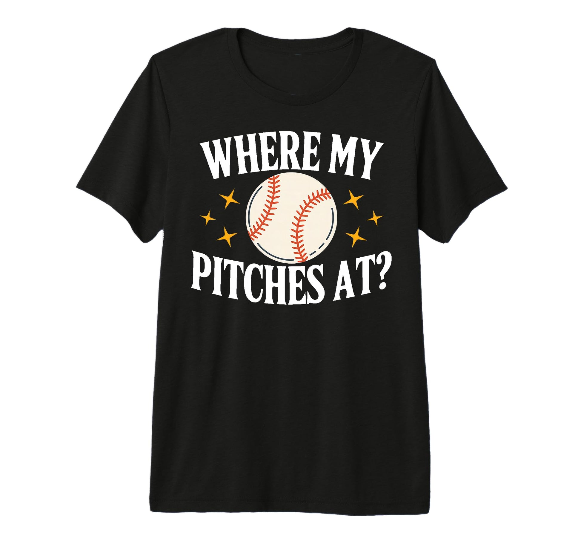 Where My Pitches Baseball Tri Blend T-Shirt - Streetwear Style Men Women - T-Shirt, Sweatshirt, Hoodie