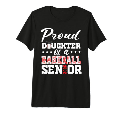 Proud Daughter Baseball Senior 2026 T-Shirt - Minimalist Print Men Women - T-Shirt, Sweatshirt, Hoodie