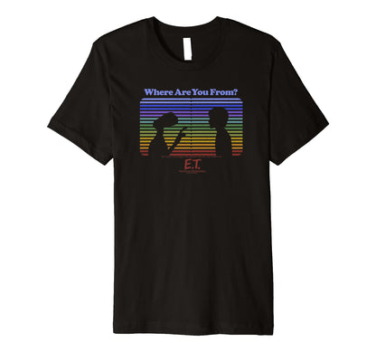 E T And Elliott Rainbow Stripe T-Shirt - Fun Novelty Design Men Women - T-Shirt, Sweatshirt, Hoodie