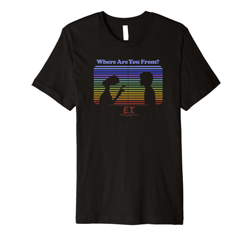 E T And Elliott Rainbow Stripe T-Shirt - Fun Novelty Design Men Women - T-Shirt, Sweatshirt, Hoodie