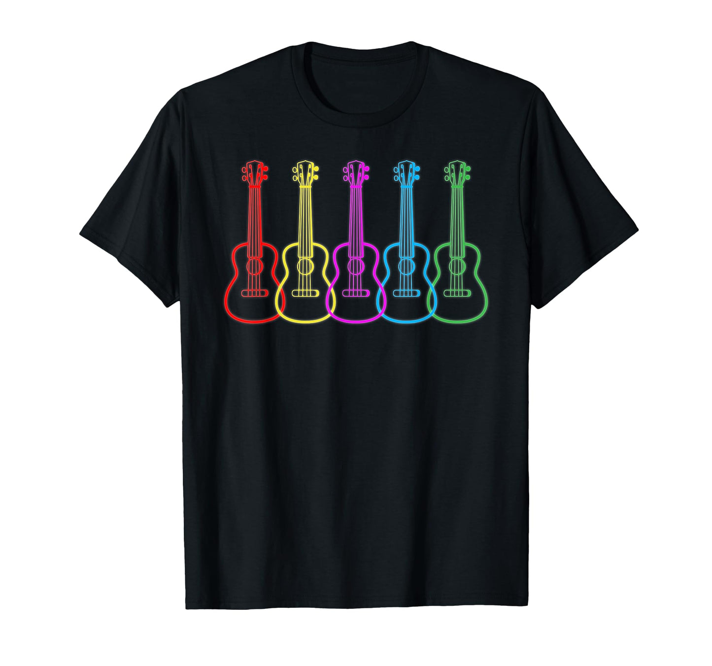 Hawaiian Uke Fiver Ukulele Rainbow T-Shirt - Novelty Apparel Men Women - T-Shirt, Sweatshirt, Hoodie