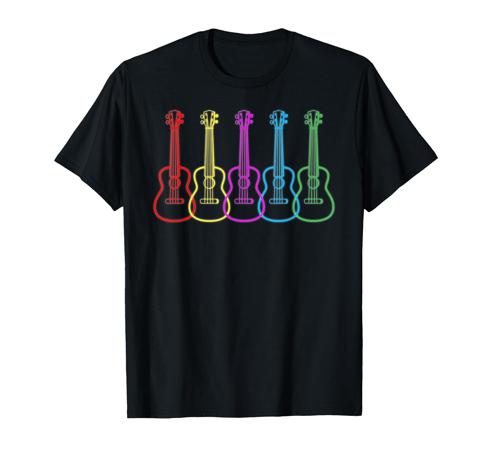 Hawaiian Uke Fiver Ukulele Rainbow T-Shirt - Novelty Apparel Men Women - T-Shirt, Sweatshirt, Hoodie